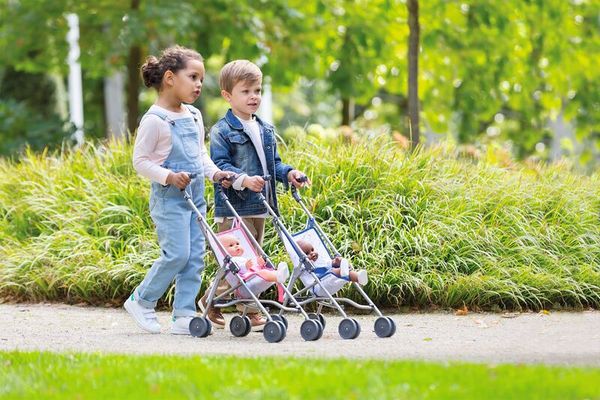 Puppenbuggy faltbar, für 36 - 42cm Puppen, ab 18 Monaten