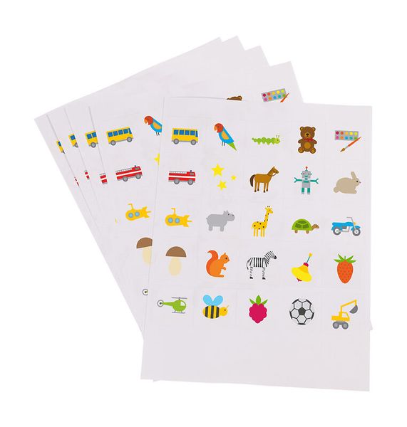 stickers, natur, tiere, fahrzeuge, formen