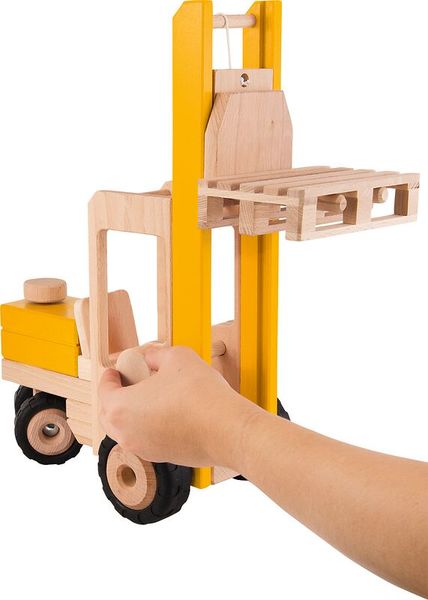 Holzspielzeug, Laderampe, Gabelstapler, Truck, KleinemBlockspielzeug