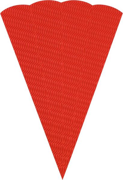 FOLIA Schultüten-Rohlinge, eckig, aus 3D-Colorwellpappe, 68 cm, 7er Set, farbig sortiert