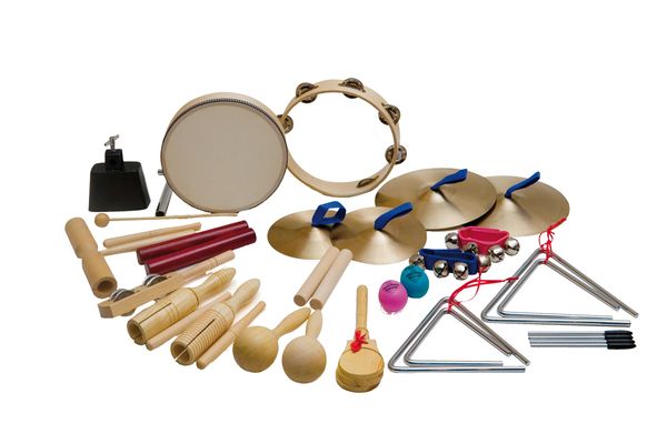 Rhythmustasche klein, 21 verschiedene Instrumente für max. 20 Kinder Rhythmustasche klein, 21 verschiedene Instrumente für max. 20 Kinder