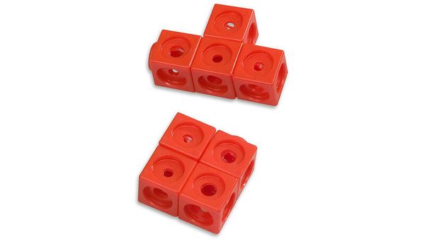 Steckwürfel, 100 Stück, Farbe wählbar