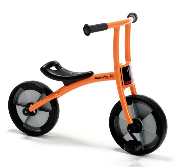 -kinderspielzeug, balancieren, fahrzeug, drehende räder, orange rahmen