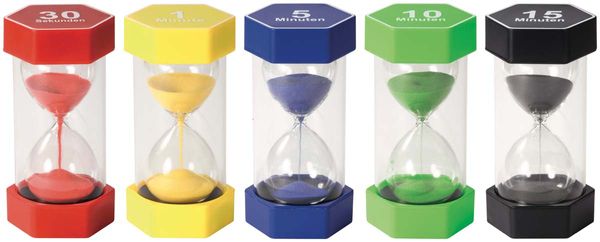 Sanduhr, Stoppuhr, Timer, Küchenzubehör, Sanduhr-Set