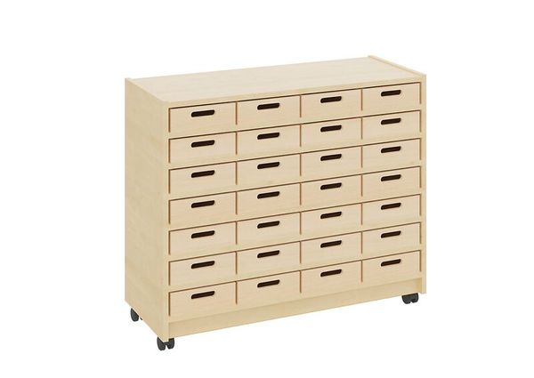 Materialschrank mit kleinen Kästen ohne Sichtfenster, Varianten wählbar