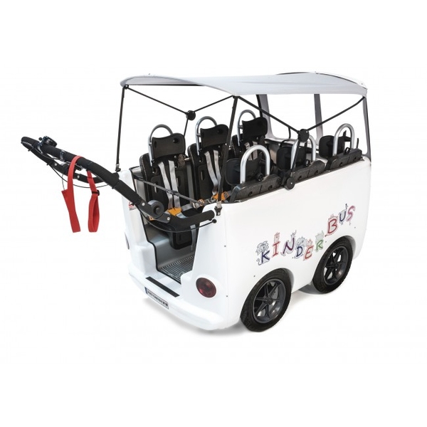 Kinderbus 4- oder 6-Sitzer, handgeschoben - weiß