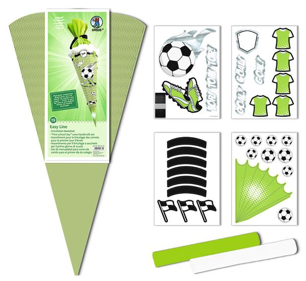 Geschwister-Schultüten-Bastelset Easy Line Fußball, 41 cm, 1 Set