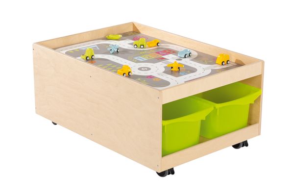 Mobiler Aktivitätstisch Babi-Up mit Spielmatte Rennstrecke Mobiler Aktivitätstisch Babi-Up mit Spielmatte Rennstrecke