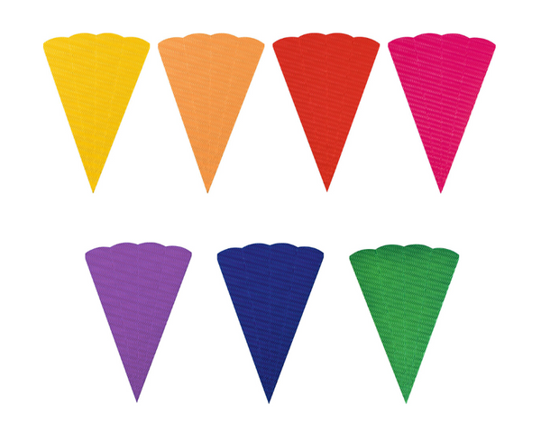 FOLIA Schultüten-Rohlinge, eckig, aus 3D-Colorwellpappe, 68 cm, 7er Set, farbig sortiert FOLIA Schultüten-Rohlinge, eckig, aus 3D-Colorwellpappe, 68 cm, 7er Set, farbig sortiert