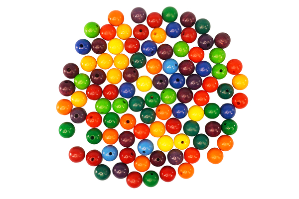 BAUSPIEL Holzperlen in 12 Farben, 240 Stk. BAUSPIEL Holzperlen in 12 Farben, 240 Stk.