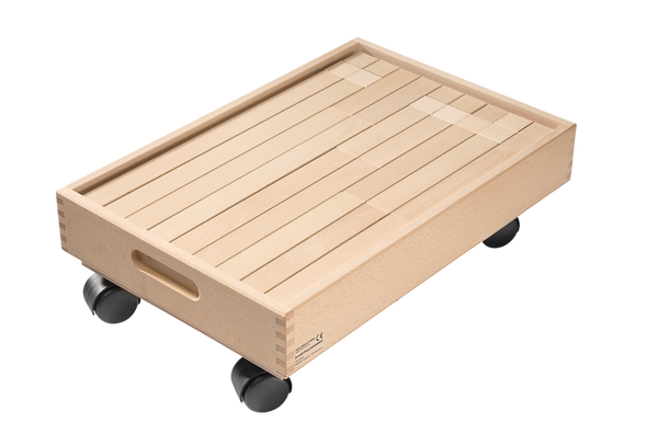 BRUDERHAUS DIAKONIE Holzbausteinwagen mit 588 Quaderbausteine (33 mm)
