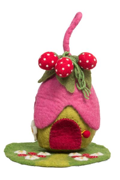 Zwergenhaus Erdbeere aus Wollfilz, (H: 25 cm) (SONDERANGEBOT) Zwergenhaus Erdbeere aus Wollfilz, (H: 25 cm) (SONDERANGEBOT)