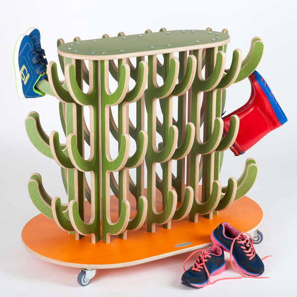 Kleidungständer, Schuhständer, Holzstruktur, Rollregal, Kinderzimmer