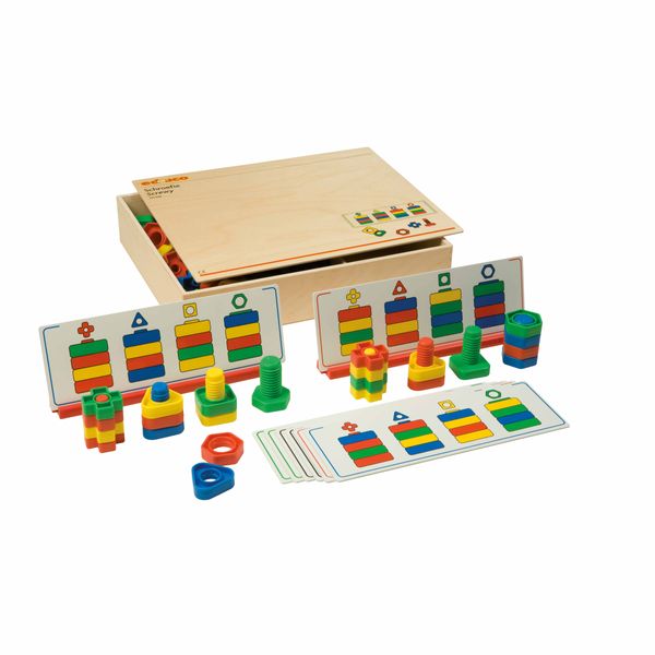 Holzspielzeug, Steckspiel, Bausteine, Heben-und-Stapeln, Karten