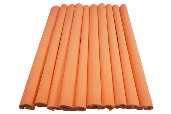 ELVIRAS Bastelkrepp Einzelfarbe 50 x 250 cm, 10 Rollen (Farbe wählbar)