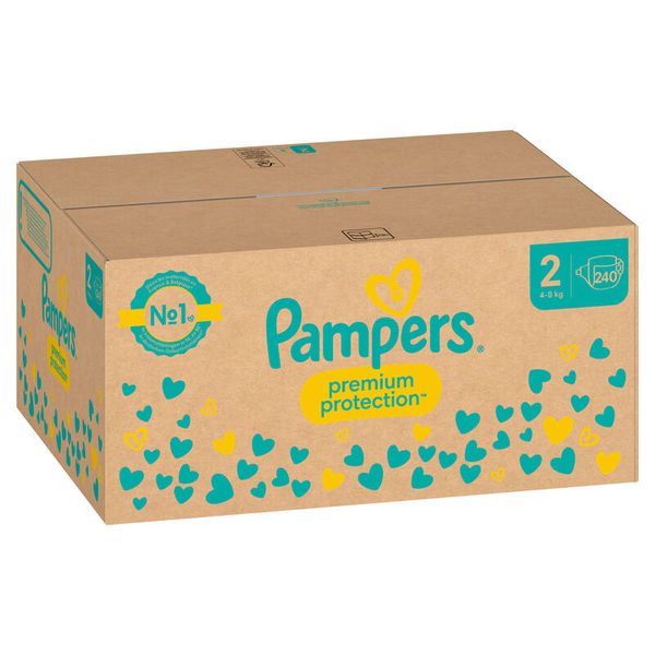 PAMPERS Premium Protection New Baby Gr. 2, Mini (4-6 kg), 240 Stk.