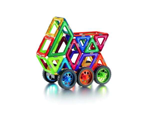 bausteine, konstruktionsset, magnetbausteine, bunte farben, fahrzeug