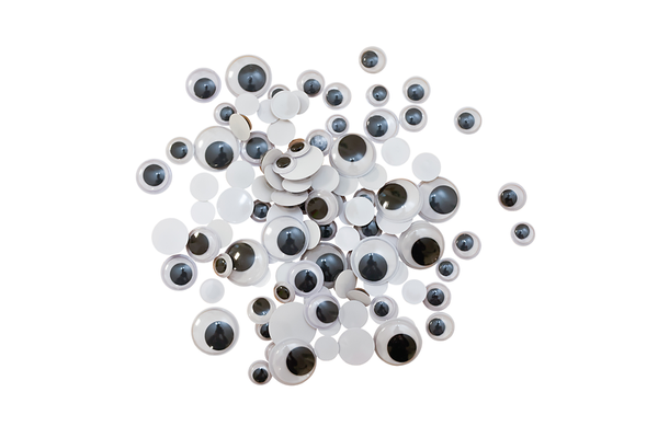 Wackelaugensortiment, 4 Designs, 9,5 - 19 mm, 500 Stück