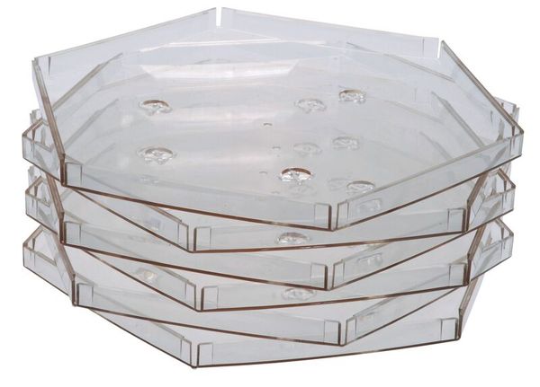 Acrylständer, Display-Schale, Stufenteller, Klar-Acryl, Stapelbar
