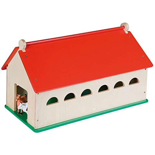 EDUCO Bauernhof aus Holz mit aufklappbarem Dach, LxB: 50 x 24 cm EDUCO Bauernhof aus Holz mit aufklappbarem Dach, LxB: 50 x 24 cm