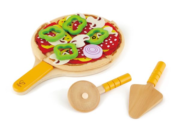 Holzspielzeug, Küche, Pizzaset, Knetspielzeug, Spielwerkzeug