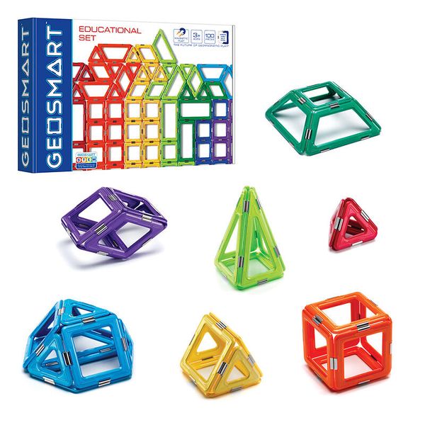 Geomag, Konstruktionsspielzeug, Magnetbausteine, Geometrische Formen, Bildungsset