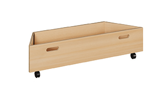 Korpusbett, Rollbetttype, Wandbett, Holzlattenbett, Holzfarbe