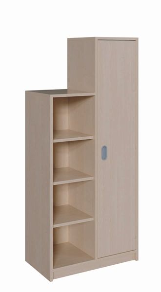 Schrank, Regal, Holz, Kombination, Schrank mit Regalfächern