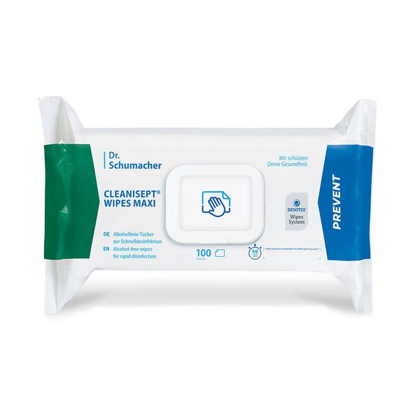 DR. SCHUMACHER Cleanisept Wipes, Desinfektionstücher, VAH zert., 100 Tücher