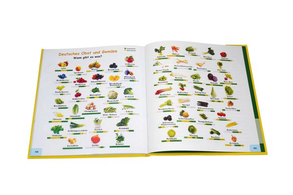 Gemüsebuch, Bildband, Pflanzenabbildung, Früchteübersicht, Kinderbuch