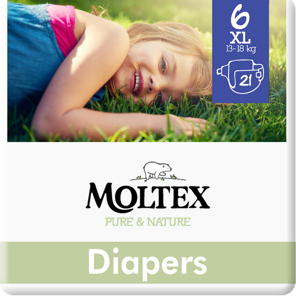 MOLTEX Pure & Nature  Windeln Gr. 6 XL, Karton mit 84 Stk. (4x21 Stk.)