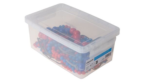 Box, Aufbewahrung, Perlen, hellblau, transparent