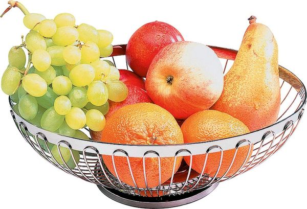 Obst-/ Brotkorb aus Edelstahl, Form wählbar