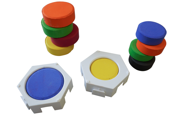 Tempera-Palette hexagonal für 55 mm Blöcke, 12 Stück