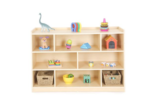 Regalschrank mit Rückwand, 8 Fächer, H: 80 cm