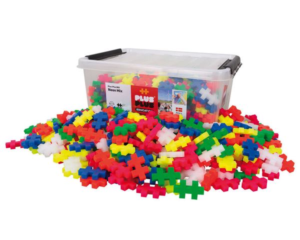 Bausteine, Konstruktionselemente, Klemmbausteine, Farbenmix, Kastenbox