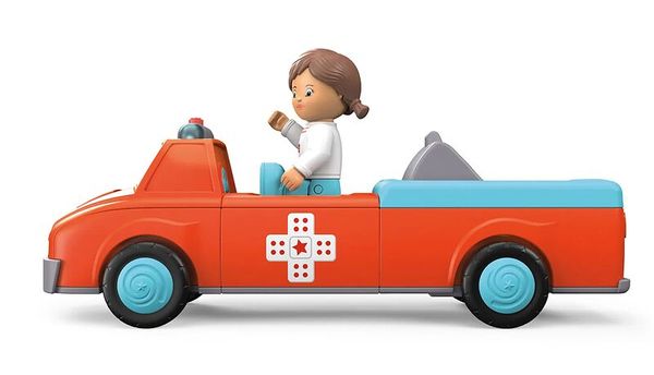 toy, ambulance, pickup, playset, doctor