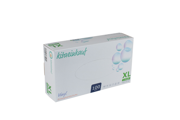 Handschuhe Vinyl, puderfrei, Gr. XL, 100 Stk.