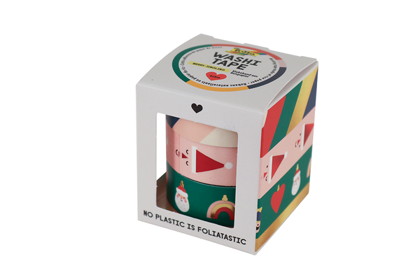 FOLIA Washi Tape, Weihnachtsmotive, 4x10m, 3 Rollen
