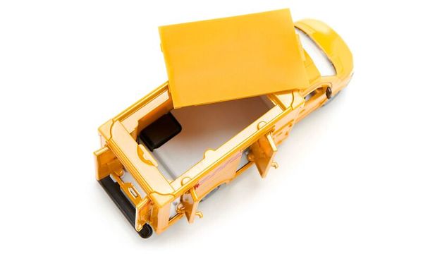 Spielzeugauto, Gelb, Lkw, Kofferraum, Modellauto