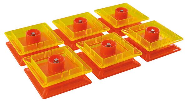 storage, stackable, cubes, plastic, orange-yellow
