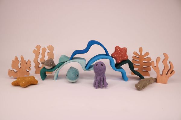 Meerestiere aus Wollfilz, 7-teilig (SONDERANGEBOT) Meerestiere aus Wollfilz, 7-teilig (SONDERANGEBOT)