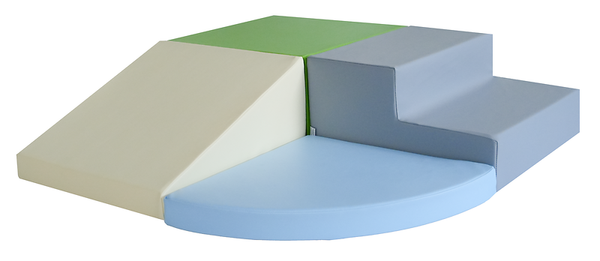 KITAEINKAUF Bewegungsparcours Schaumstoff, Kunstleder, Viertelkreismatte, 4-teiliges Set KITAEINKAUF Bewegungsparcours Schaumstoff, Kunstleder, Viertelkreismatte, 4-teiliges Set