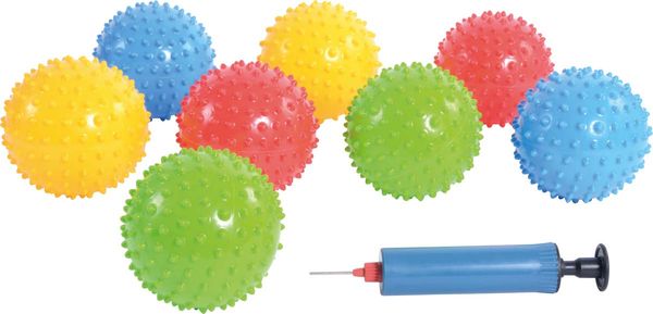 Igelbälle Ø 10 cm, 25 Stück mit Pumpe Igelbälle Ø 10 cm, 25 Stück mit Pumpe