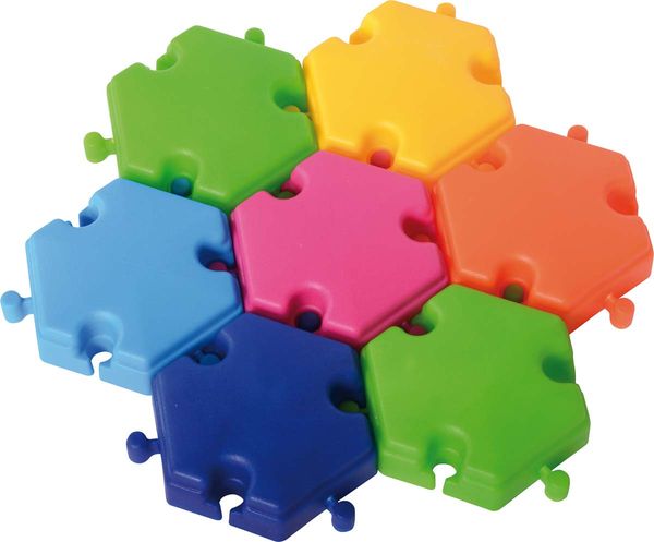 Puzzles, Puzzle-Stücke, Kunststoff, Mehrfarbig, Kinderspielzeug
