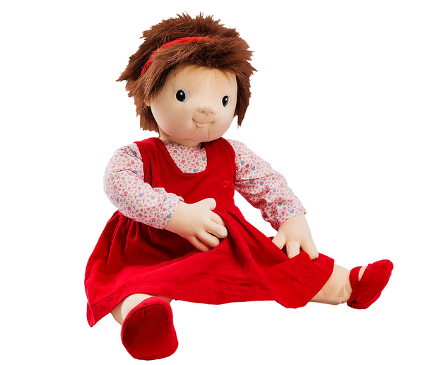 Puppe,  Kinderspielzeug,  Kleidung,  rotes Kleid,  Stofffigur