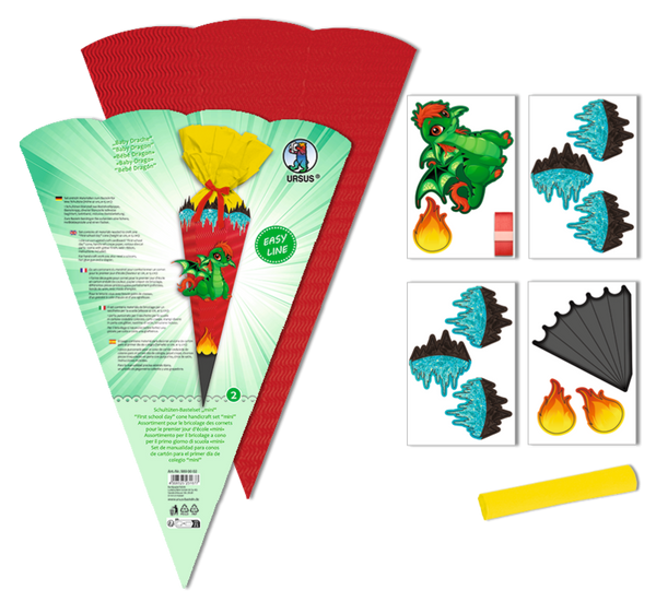 Geschwister-Schultüten-Bastelset Easy Line Drache, 41 cm, 1 Set Geschwister-Schultüten-Bastelset Easy Line Drache, 41 cm, 1 Set