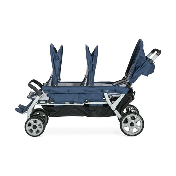 Baby-Kinderwagen, Doppel-Kinderwagen, faltbarer Kinderwagen, blau, vier Räder