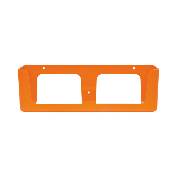 orange bracket, doppel_slot, wandmontage, metallrahmen, handwerker