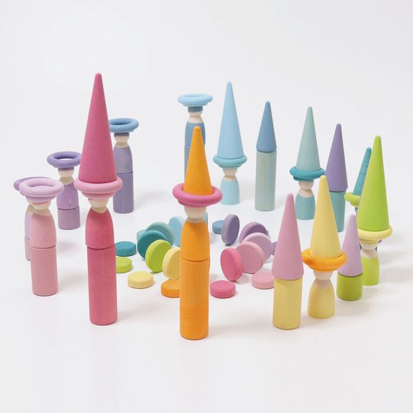 GRIMM´S Holztaler Pastell, 24 Stück